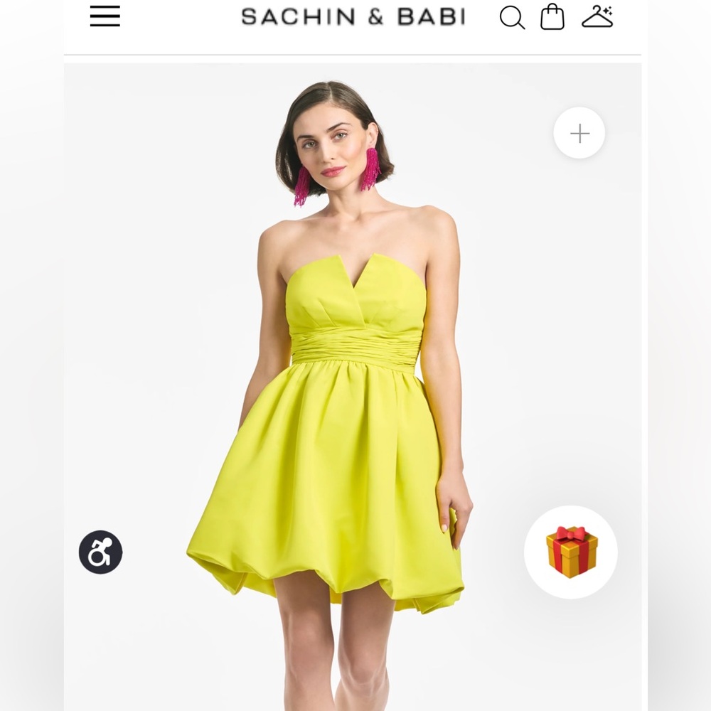 SACHIN & BABI Maura Dress NWT Size 2 Color - Chartreuse